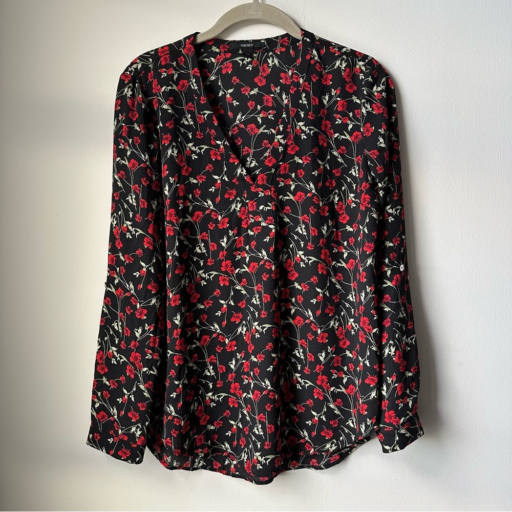 Forever 21 Floral Blouse Sz S